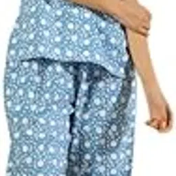 say Women Night Suits Pajama Sets, Pure Cotton, Ethnic Motifs Printed, Navy Blue Color, Short Sleeve, Night Suit for Women, Sleep Suit - (SE-NSP-118_S)-picture-50