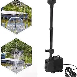 Jainsons Pet Products Fountain Pump V1000F with Mushroom and Blossom Spray Head Fountain Kit for Pond, Garden, Rockery Pond Decoration Koi Pond Aquarium Fountain Pool Garden 40 W, F.MAX: 2000 L/H-image-17
