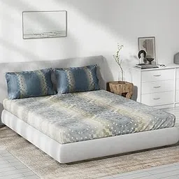 DDecor - Pack of 1 Cotton Brilliance Double Bedsheet with 2 Pillow Covers - Blue-picture-16