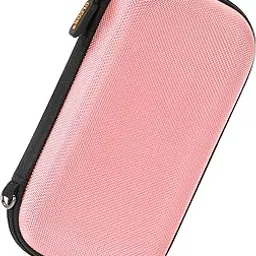 GLCON Electronic Organizer Travel Case - Shockproof Carrying Case Hard Protective Tech Pouch for Power Bank, Earbuds, Hard Drive, Smartphone, Cable, Charger, Adapter - Small Zipper Storage Bag - Pink-image-20