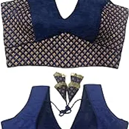Women's Readymade Heavy Mono Banglori Blouse Sleeveless Blouse Sabyasachi Pattern Embroidery with Sequence Work Blouse Saree Blouse for Lehenga Choli-image-39