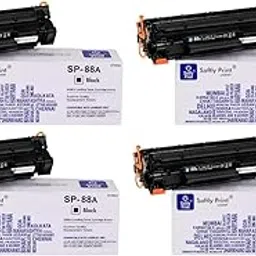 Softly Print CC388A 88A Toner Cartridge | Premium Black Toner Compatible for HP Laserjet M1136, MFP, P1007, P1106, P1108, P1008, M1213nf, M126nw MFP, M1218nfs, M128fw MFP, M128fn Series Printers | CC388A Laserjet Toner Cartridge - (Black) (88A Pack of 4)-picture-30