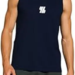 Polyester Gym Vest for Men | Sleeveless Quick Dry Workout Tank | Lightweight Sports Training Vest for Exercise, Running, Bodybuilding & Fitness-image-0