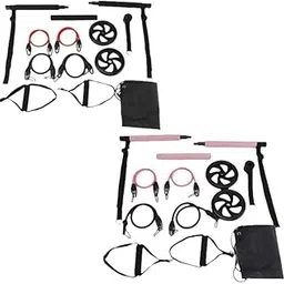 EN-VOLANT Pilates Bar & Resistance Bands Home Gym Workout Kit - Full Body Exercise Equipment for Yoga, Pilates, & Strength Training-picture-30