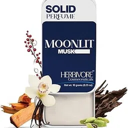 Herbivore Cosmeceuticals Solid Perfume Moonlit Musk 10 g | Musk Solid Perfume for Women & Men | Long Lasting Alcohol-Free Fragrance Balm-picture-34
