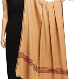 weavers villa Women's Poly Wool Kullu Border Lohi Shawl, 112cm x 225cm-picture-28