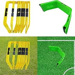 UJEAVETTE Soccer Agility Ladder Speed Training Hurdles Folding for Sports and Soccer Field Yellow-picture-62