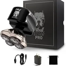 Skull Shaver Pitbull Silver PRO SX5 :Electric Head Shaver for Men, Wet & Dry Bald Head Shaver with Ergonomic Design - Perfect Grooming Kit & Gift for Men-image-53