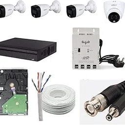 Dahua 2MP with Color HD CCTV Camera Full Set, 3 Bullet, 1 Dome, 4 Channel DVR, 4 Channel JK Vision Power Supply, 1TB Hard Disk, 90 Meter Cable, BNC/DC Connector-picture-21