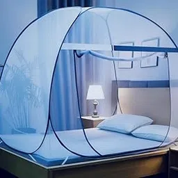 S H A Mosquito Net for Double Bed Mosquito Net | King Size Foldable Machardani | Polyester 30GSM Strong Net | PVC Coated Corrosion Resistant Steel Wire-image-89