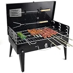 Foldable Briefcase Style Charcoal Barbecue and Tandoor Grill Barbeque Stand Fold and Go image 1