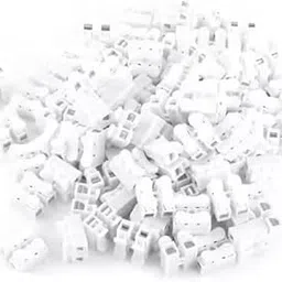 White Building Blocks Set, Construction Toy Bricks, Educational Interlocking Pieces, Bulk Pack-image-95