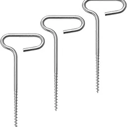 SECRET DESIRE 3 Pieces Ice Fishing Spiral Drills Rod Holder Camping Drill Hole Tent Stakes M-picture-19
