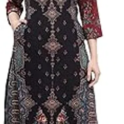 biba Women Polyester Blend Straight Printed Suit Set-picture-25