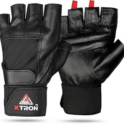 XTRON Gym Gloves Weight Lifting Fitness Gloves Men & Women for Workout, Training, Exercise, Cycling Gloves, Bike Sports Gloves (Basic DX 023) (Black)-picture-14