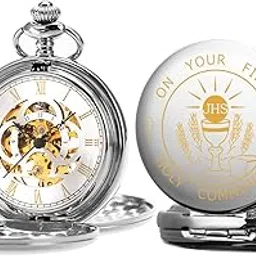 ManChDa Pocket Watch for Men Personalized Gift for Dad Husband Son Groomsmen Engraved Pocket Watches for Men-image-33