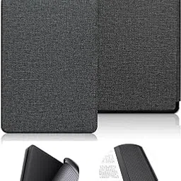 ALMIGHTY Kindle Paperwhite 11th Generation 2021 Case, Pure Color Waterproof Fabric Pattern Smart Auto Wake/Sleep Case Cover for Kindle Paperwhite 11th Generation 2021 (6.8 inch) - Black-picture-20