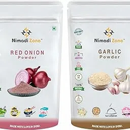 Nimadi Zone Pack of 2 - Red Onion Powder & Garlic Powder (500 GM Each) = 1 KG Super Sever Combo Pack by Nimadi Zone-picture-13
