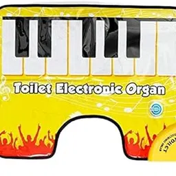 Hiki Ziki Toilet Piano | Electronic Piano Organ Game | Waterproof Bathroom Toe Tapping Keyboard | U-Shaped Toilet Rug | Music Piano Carpet Floor Mat | Toilet Fun Entertainment-image-8