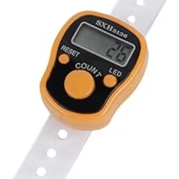 Face Me Digital Hand Tally Counter Finger Counter with Led Light (Orange)-picture-25