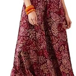 inweave Wine Leaf Printed Foil Palazzo-picture-55