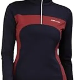 jump usa Women Navy & Maroon Solid Rapid-Dry Training T-shirt-picture-12
