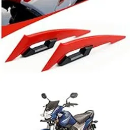 LOVMOTO Universal Aerodynamic Wing Spoiler Helmet Fairing 2 Pieces Motorcycle Winglets Motorcycle Front Side Spoiler Aerodynamic Wing Kit Red Comfortable with CB Sh-ine Sp-image-12