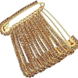 vama FASHIONS Stone Safety Pins Brooch Dress Kurtis Pallu Dupatta Chunari Scarf Sarees Pleats Saree Pin for women-picture-25