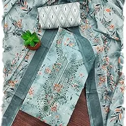 panzora Women's Cotton Printed Unstitched Salwar Suit Dress Material-picture-20