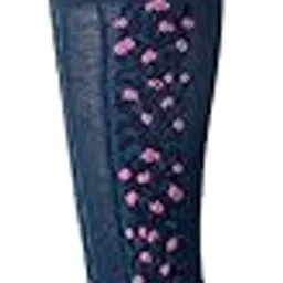 bonjour Cotton Women's Floral Knee High Socks - Navy-picture-26