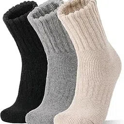 soksi Merino Wool Boot Socks | Thermal Winter Warm Thick Cozy Hiking Socks for Men & Women | Moisture Wicking Breathable Wool Blend Socks for Outdoor, Trekking, Camping & Cold Weather | 3 Pairs-picture-46