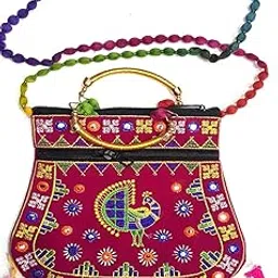 sumera warq Handicrafts Cotton Embrodery Multicolour Rajasthani Sling Bag for Women & Girls..-picture-21