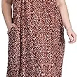 osf Women's Printed Cotton Floral Maxi Round Neck Full Length Nightwear Night Gown Nighty (Pack of 1, NW0398)-picture-25