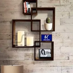 AMAZE SHOPPEE Wooden Wall Mounted Wall Shelf | Rack | for Living Room | Book Shelf | Office use | Décor - Set of 4-image-23
