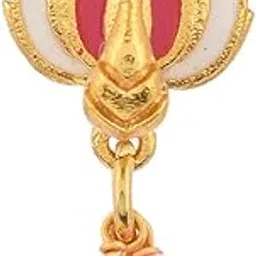 voylla Shwet Kamal Lotus Motif Faux Pearls Gold Plated Brass Slip On Nose Pin-picture-46