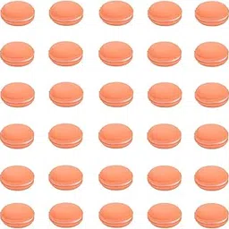 Hunky Dory 12pcs 10gram orange Macrons with Cap Cosmetics Container for Creams,Lip Balm, Body Butter, Essential oil, Costemic, Makeup Use-picture-12