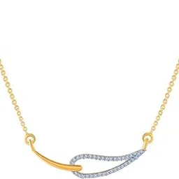 p.c. chandra jewellers 14k (585) Yellow Gold and American Diamond Pendant for Women-picture-42