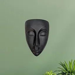 Wall Hanging Face Planter – Abstract Human Face Vase for Dried Flowers | Modern Black Wall Showpiece for Living Room, Hallway, Office Decor & Gifting by Rudra Kriti-picture-64