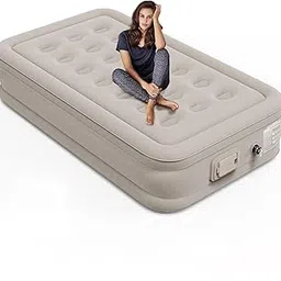 Single Air Bed, Inflatable Mattres with Free Electric Pump, Quick Self-Inflation/Deflation Guest Air Mattress, Blow Up Bed for Home Camping Versatile Sofa Cum Air Folding Sofa Bed–Long-Lasting-image-44