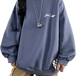 zon smaids Sweatshirt, Loose, Crew Neck, Top, Cut-and-Sew, Logo, Sweatshirt, Hoodie, Autumn, Spring, Winter-picture-44