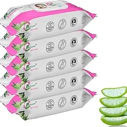 Putuncare Baby Wipes with 99% Pure Water – 80 Wipes per Pack with Aloe Vera & Cucumber | pH Balanced, Paraben-Free (Pack of 5)-picture-39