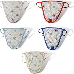 little boo LittleBoo new born Baby's Cotton Cloth Diapers/Langot/nappy U Shaped Washable and Reusable Nappies Teddy Print (Multicolour,0-6 Months) Pack OF 5-picture-17