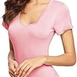 elevanto Women's Cotton Plain Bodysuit-picture-44