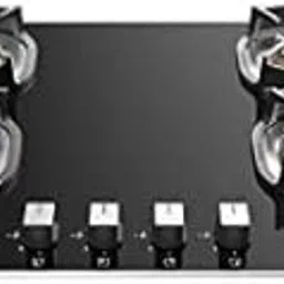 Faber Hob/Hobtop 4 Brass Burner Auto Electric Ignition,Glass Top (Nexus IND HT784 CRS BR CI AI) Black-image-16