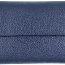 sa-cuero Ladies Genuine Leather Wallet/Purse/Clutch with Snap Button, RFID Blocking Card Holder, European Union Standardized (Navy Blue)-picture-50