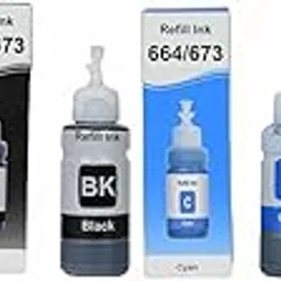GEDI 664/673 Refill Ink Compatible for Model L130, L360, L380, L361, L565, L210, L220, L310, L350, L355, L365, L385, L405, L455, L485 Printers (Black, Magenta, Yellow & Cyan 70ml Each)-image-14