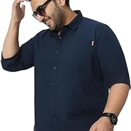 urbano plus Men's Cotton Full Sleeve Regular Fit Casual Solid Shirt-picture-31