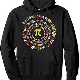 Funny Pi Day Spiral Pi Math Tee for Pi Day 3.14 Hooded Sweatshirt Printed Non-Zipped with Convenient Kangaroo Pockets Hoodie for Men/Women (AH2311)-picture-16