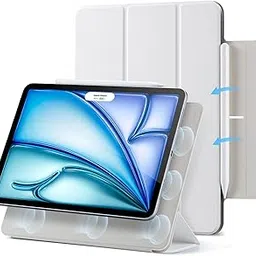 ESR for iPad Air 11 inch Case M3/M2(2025/2024), Air 7th/6th/5th/4th Gen Cover(2022/2020), Powerful Magnetic Case, Slim Trifold Stand, Supports Pencil Pro and Pencil (USB-C), Rebound Series, White-picture-35