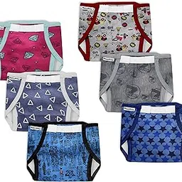 Tinchuk Newborn Cloth Nappy Padded Baby Nappies Colored Multicolor Fasten Closure (12-18 Months, Pack of 6)-picture-15